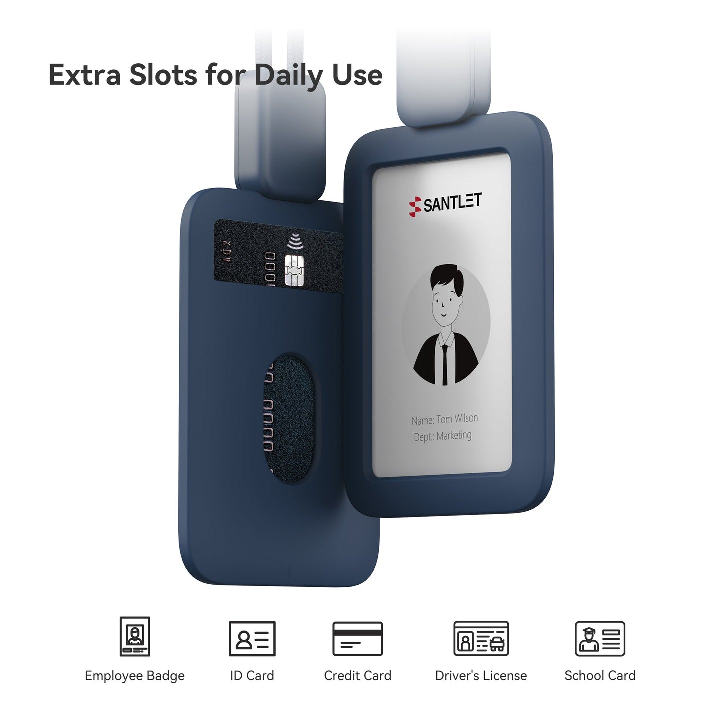 SANTLET 縦型IDカードホルダー