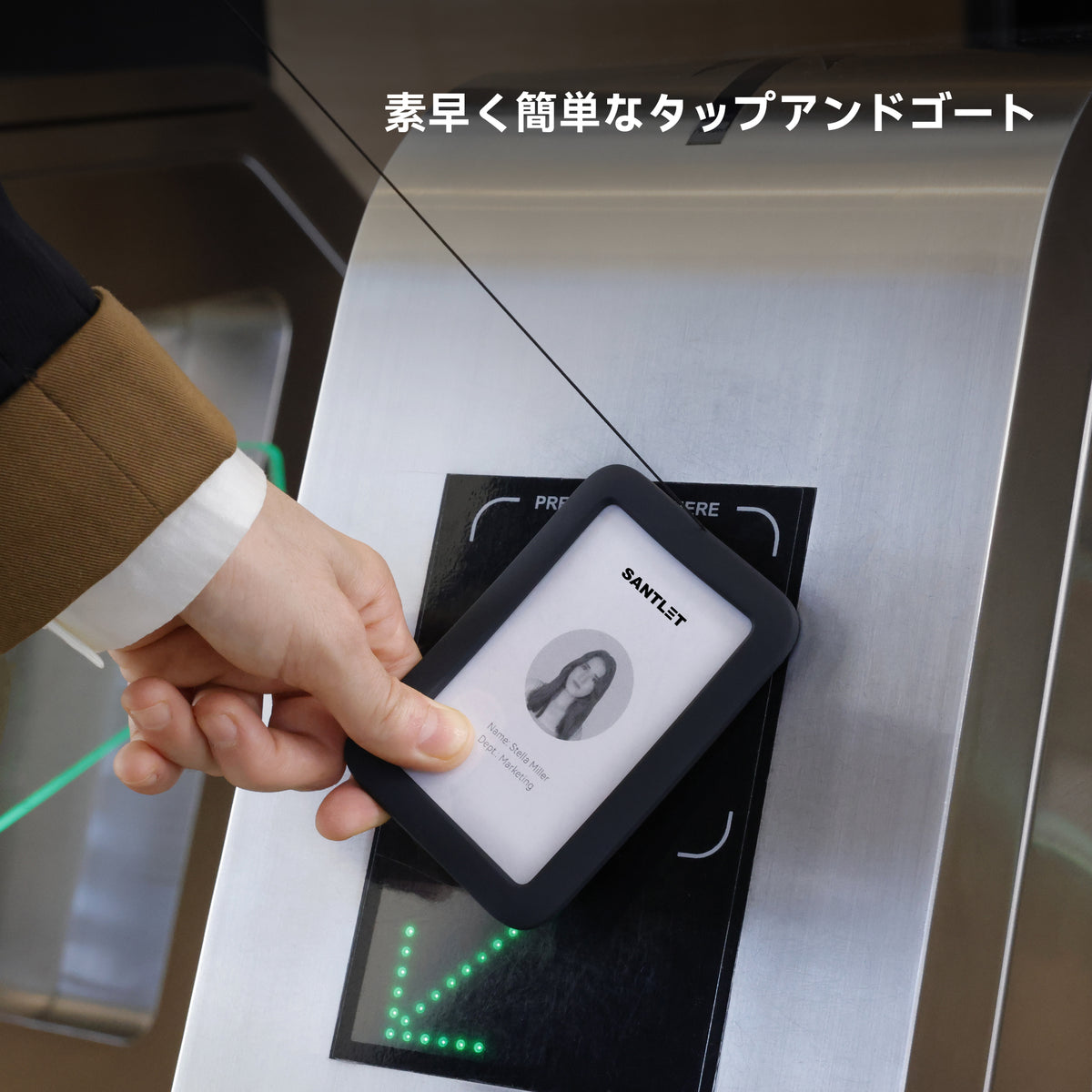 SANTLET クリップ付きIDカードホルダー